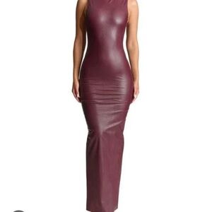 Naked Wardrobe Burgundy Maxi Dress